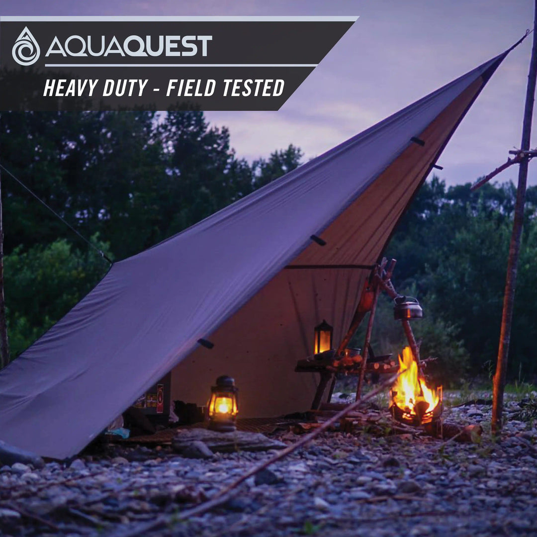 Defender Heavy-Duty Tarp Camping Tarp   AquaQuest Waterproof